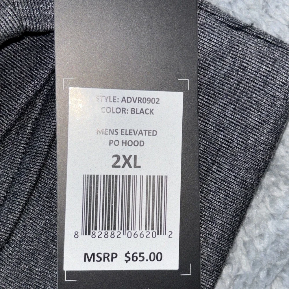 Adidas Men's Elevated Sz L Black Pullover Hoodie